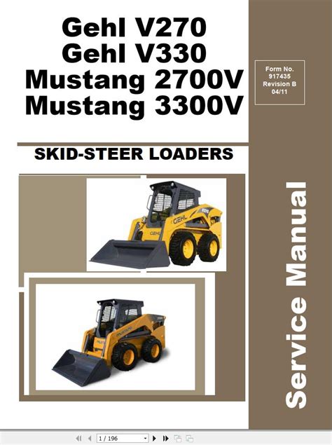 gehl v270 skid steer loader|gehl v270 parts manual.